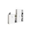 Aktenschrank Office Edition Sw Set 4 - Weiß, MODERN, Holzwerkstoff (257/186/33cm) - MID.YOU