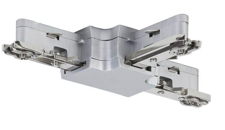 Schienensystem-Verbinder T-Verbinder in Chromfarben - Chromfarben, Design, Metall (10,4/1,8/6,2cm) - Paulmann