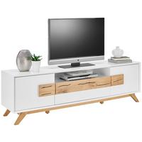 SZAFKA RTV MOOVE - kolor dębowy/biały, Design, materiał drewnopochodny/drewno (178/53,6/40cm) - Xora