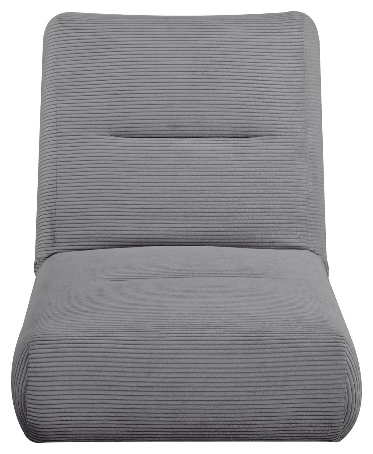 Fotelj Luna, Siva, Funkcija Ležišča - siva, Design, tekstil (81/88/160cm) - Livetastic