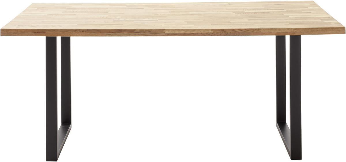 STÓŁ DO JADALNI ZEBALLOS - dąb dziki/czarny, Natur, metal/drewno (160/75/75cm) - Carryhome