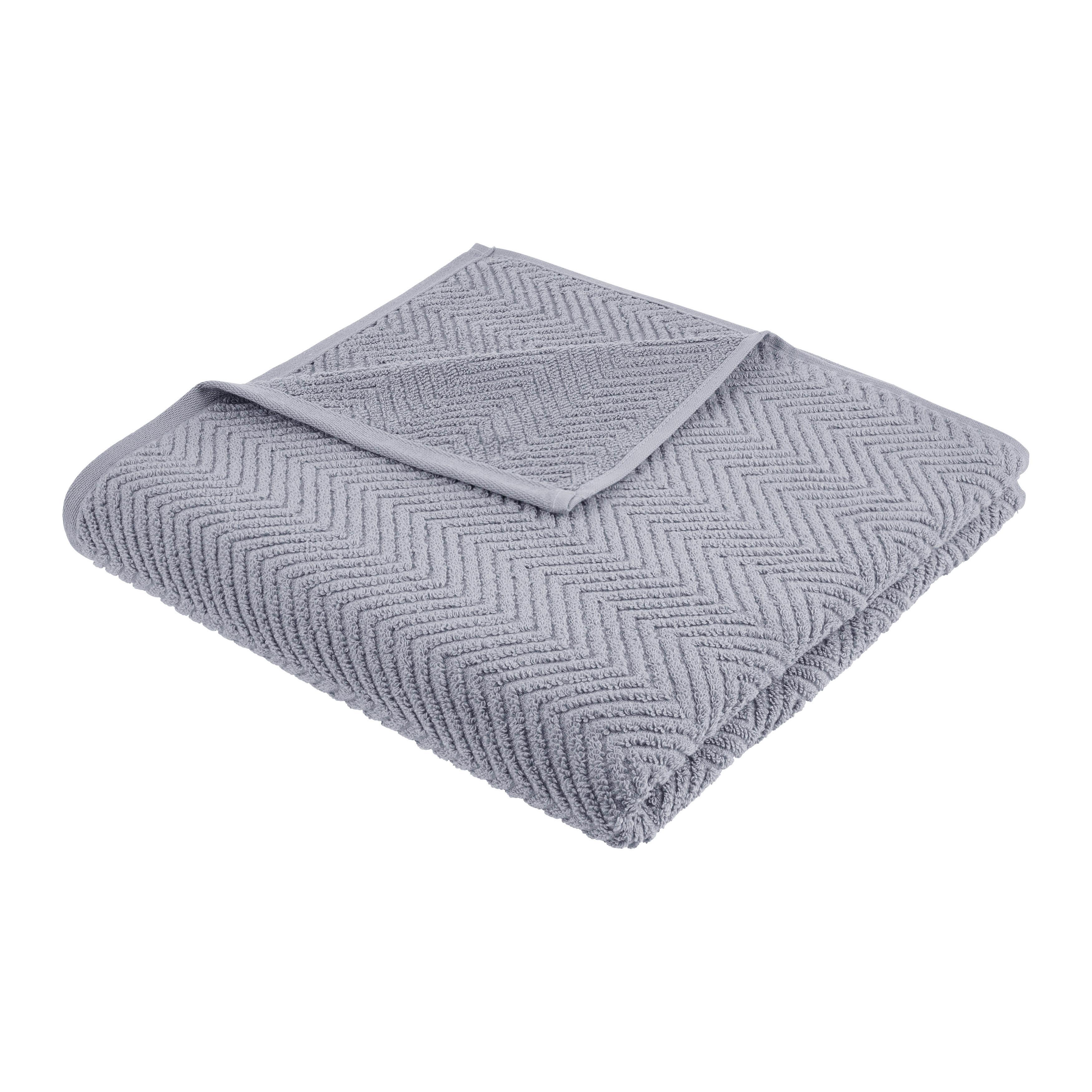 Ručnik Ocean 67x140cm - siva, tekstil (67/140cm) - Premium Living
