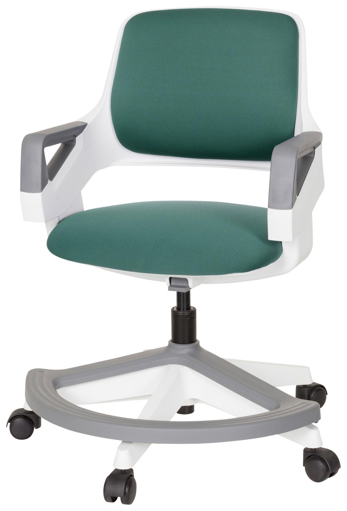 Otroški Vrtljivi Stol Kid Flex, Zelena - barve petroleja/bela, Moderno, umetna masa/tekstil (53/80 - 93/60cm) - MID.YOU