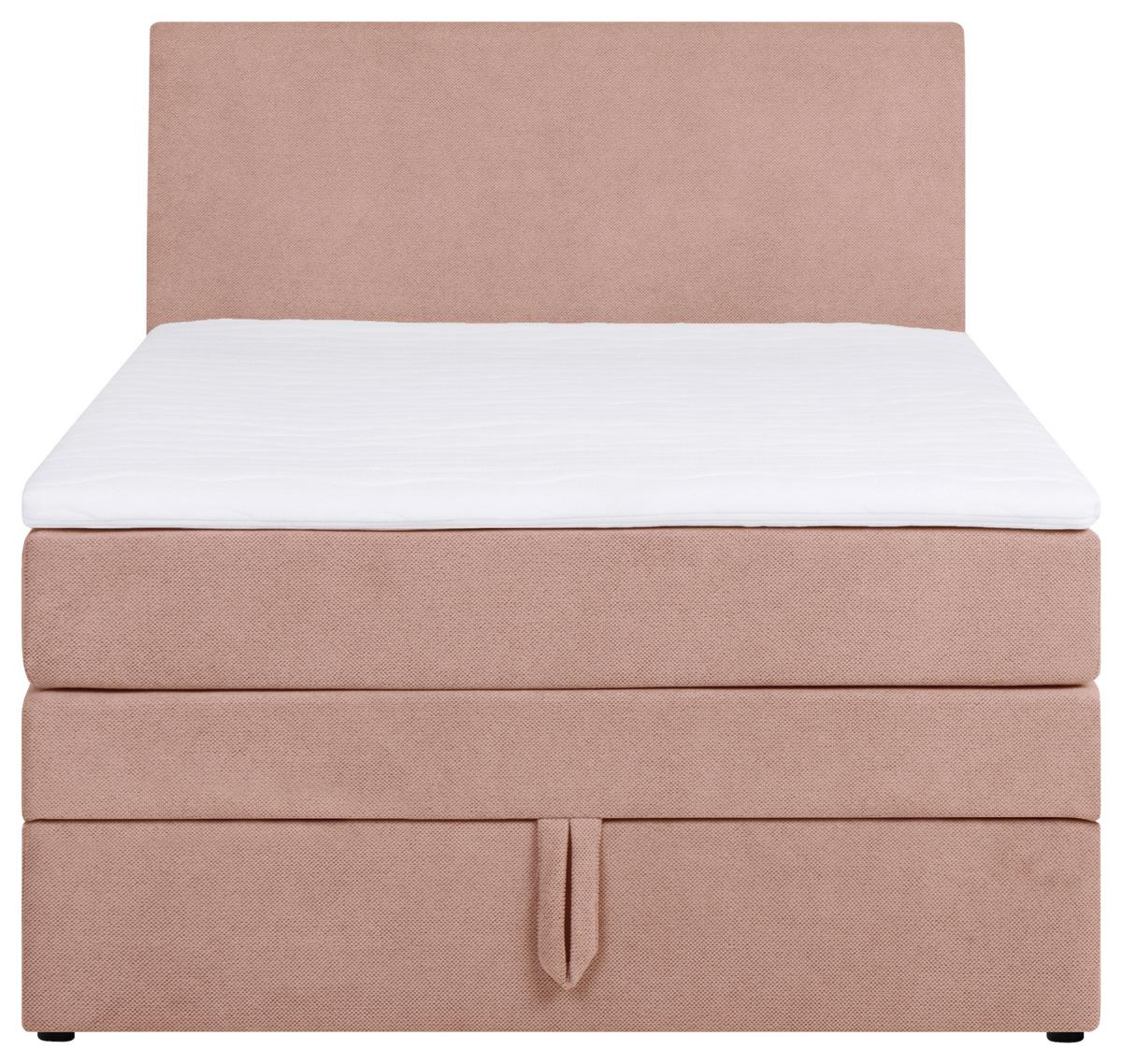 PAT BOXSPRING WICKIE - roz, Konventionell, lemn/metal (120/200cm)