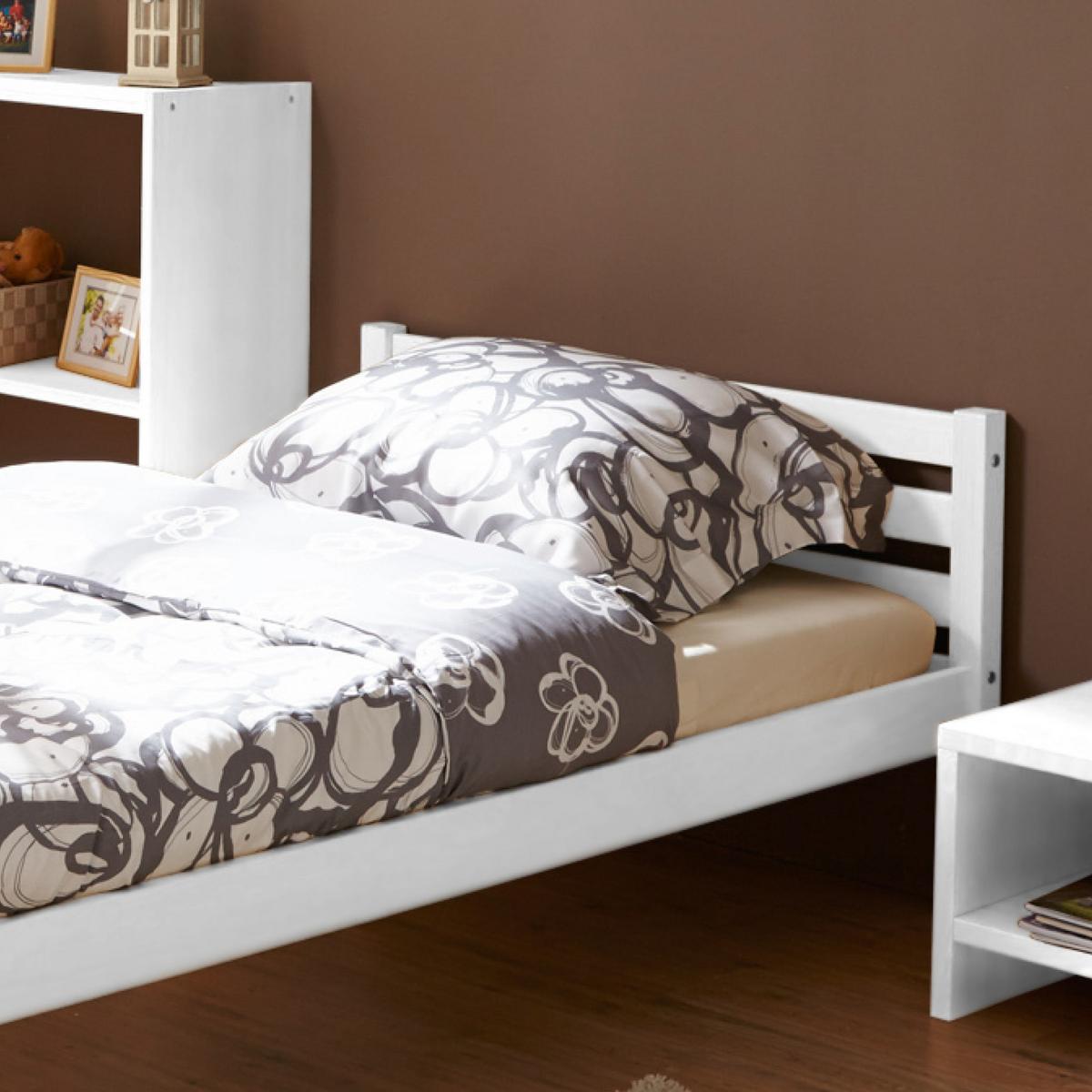 Bett "Nadine", aus Kiefer, weiß - Weiß, KONVENTIONELL, Holz (90/200cm) - MID.YOU