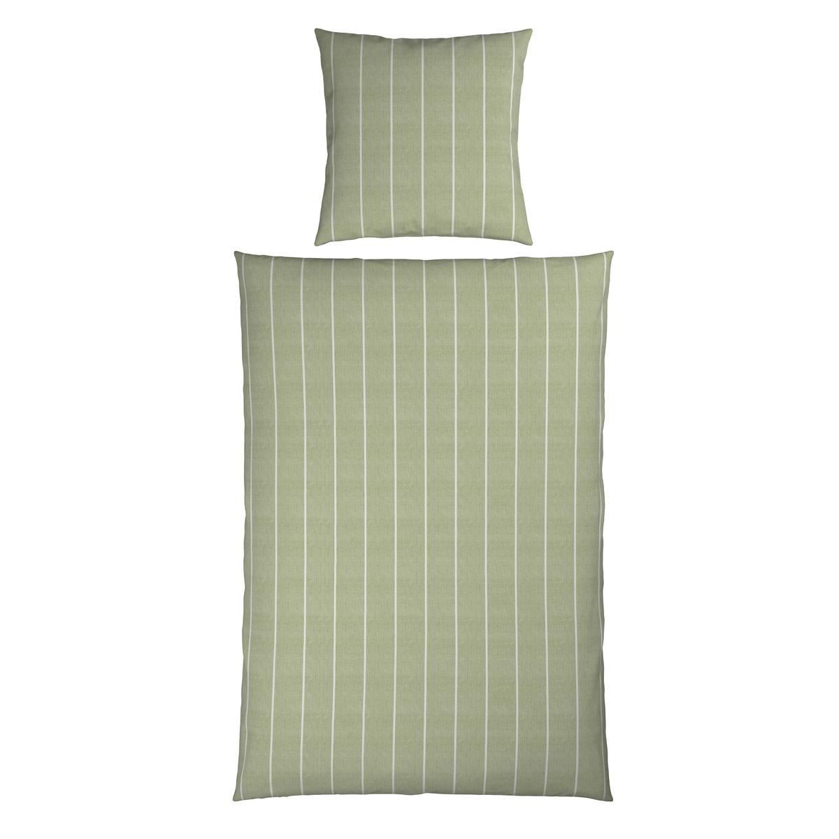 Bettwäsche Tyline Salbeigrün ca. 135x200cm - Salbeigrün, MODERN, Textil (135/200cm) - Mömax