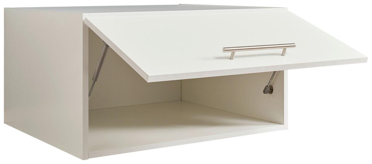 NADSTAWKA NA SZAFĘ LAUNDREEZY - kolor srebrny/biały, Design, materiał drewnopochodny/metal (67,5/38/67,5cm)