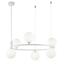 Pendelleuchte Ring Weiß max. 25 Watt - Weiß, Basics, Glas/Metall (58/28/58cm) - MAYTONI