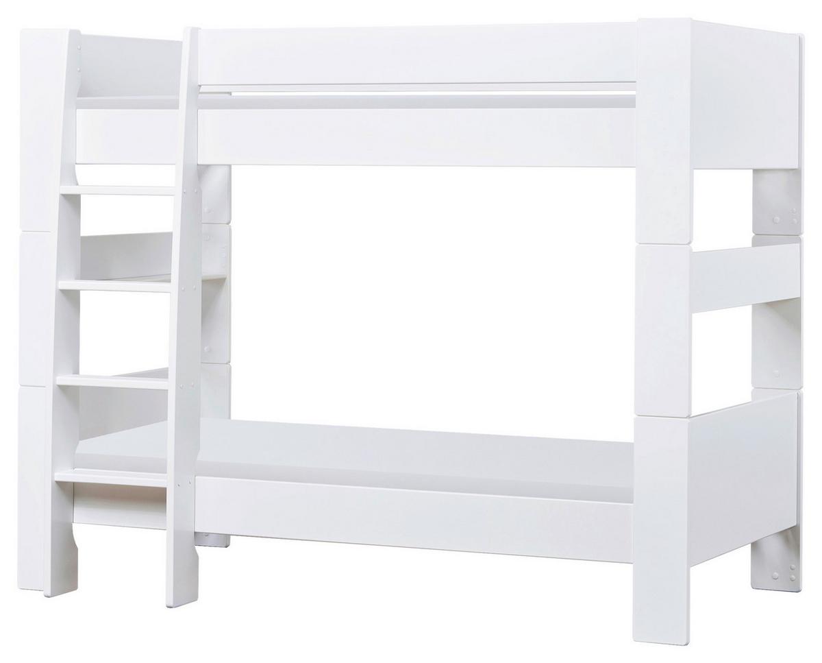 Etagenbett PURE Weiß ca. 90x200 cm - Naturfarben/Weiß, MODERN, Holzwerkstoff (90/200cm) - MID.YOU