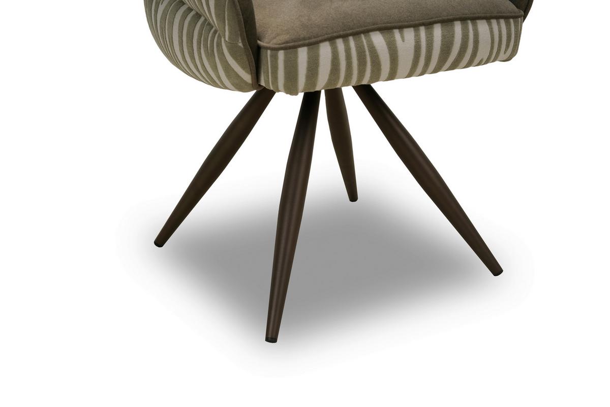 Armlehnstuhl Marty Grün/Schwarzbraun Webstoff - Schwarzbraun/Grün, MODERN, Holz/Textil (59/80/60cm) - Mömax