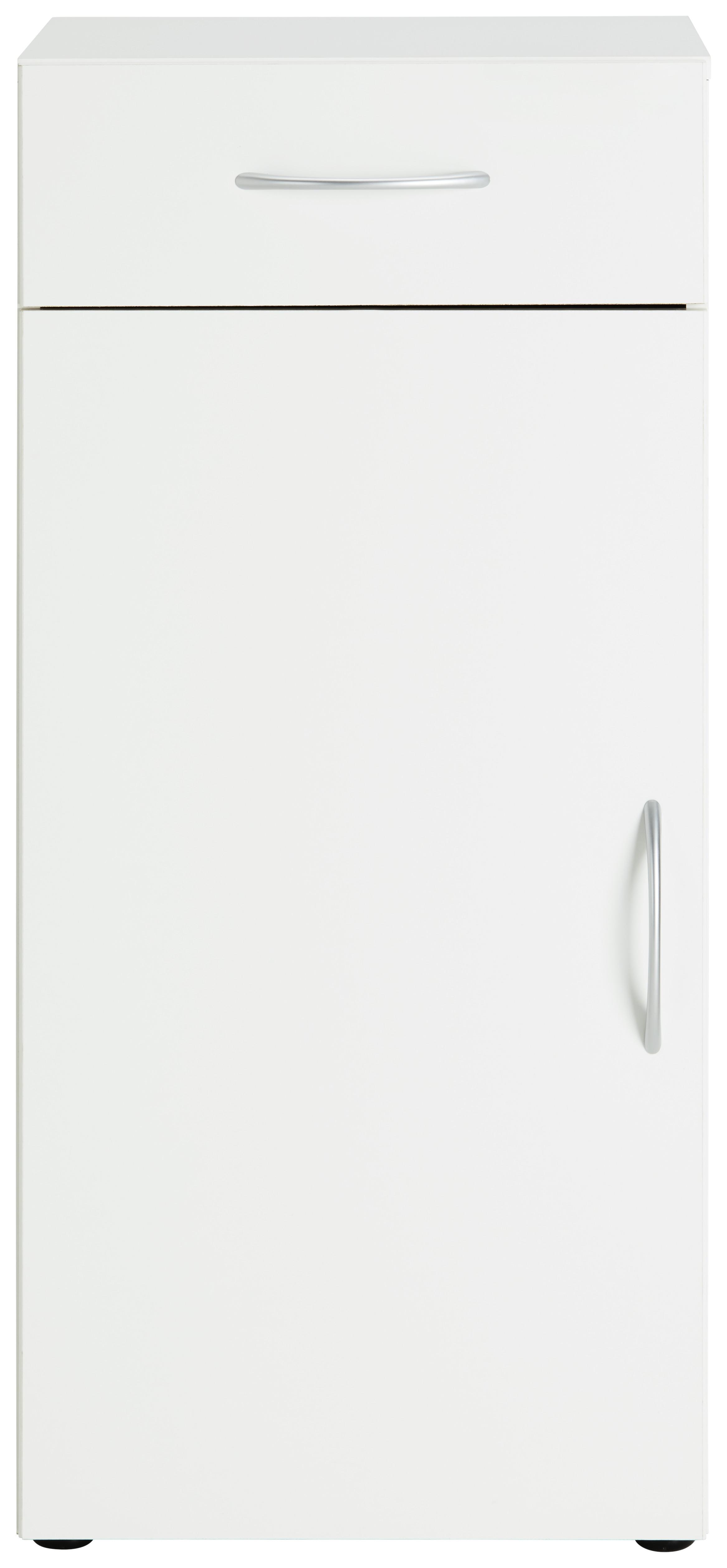 Kommode in Weiß - Alufarben/Weiß, Holzwerkstoff/Kunststoff (45/98/40cm) - Modern Living