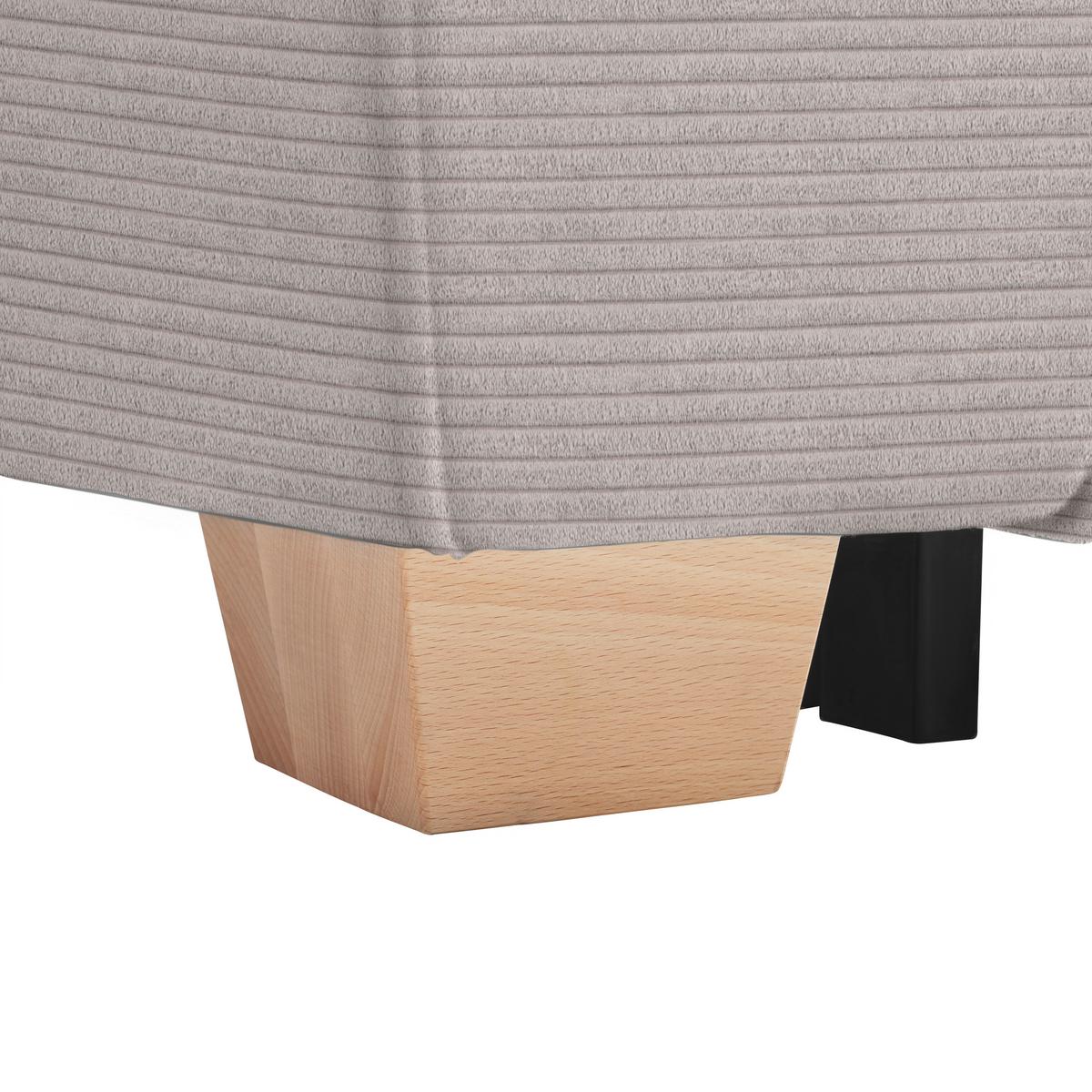 Wohnlandschaft Angelo Grau - Grau, MODERN, Holz/Holzwerkstoff (255/92/185cm) - Mömax