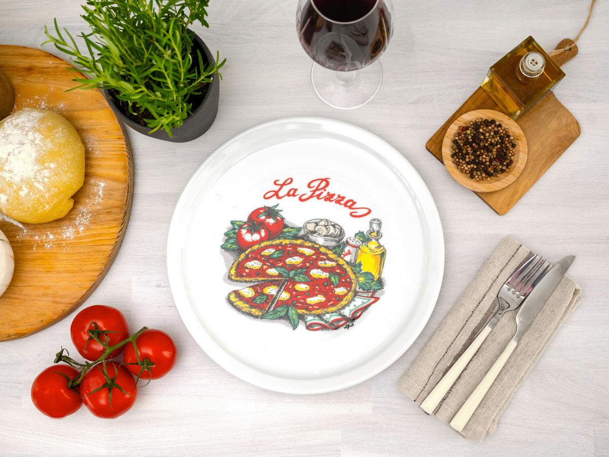 Set Krožnikov Za Pico Milano La Pizza, 4-Delni - večbarvno, Basics, keramika (40cm) - Creatable