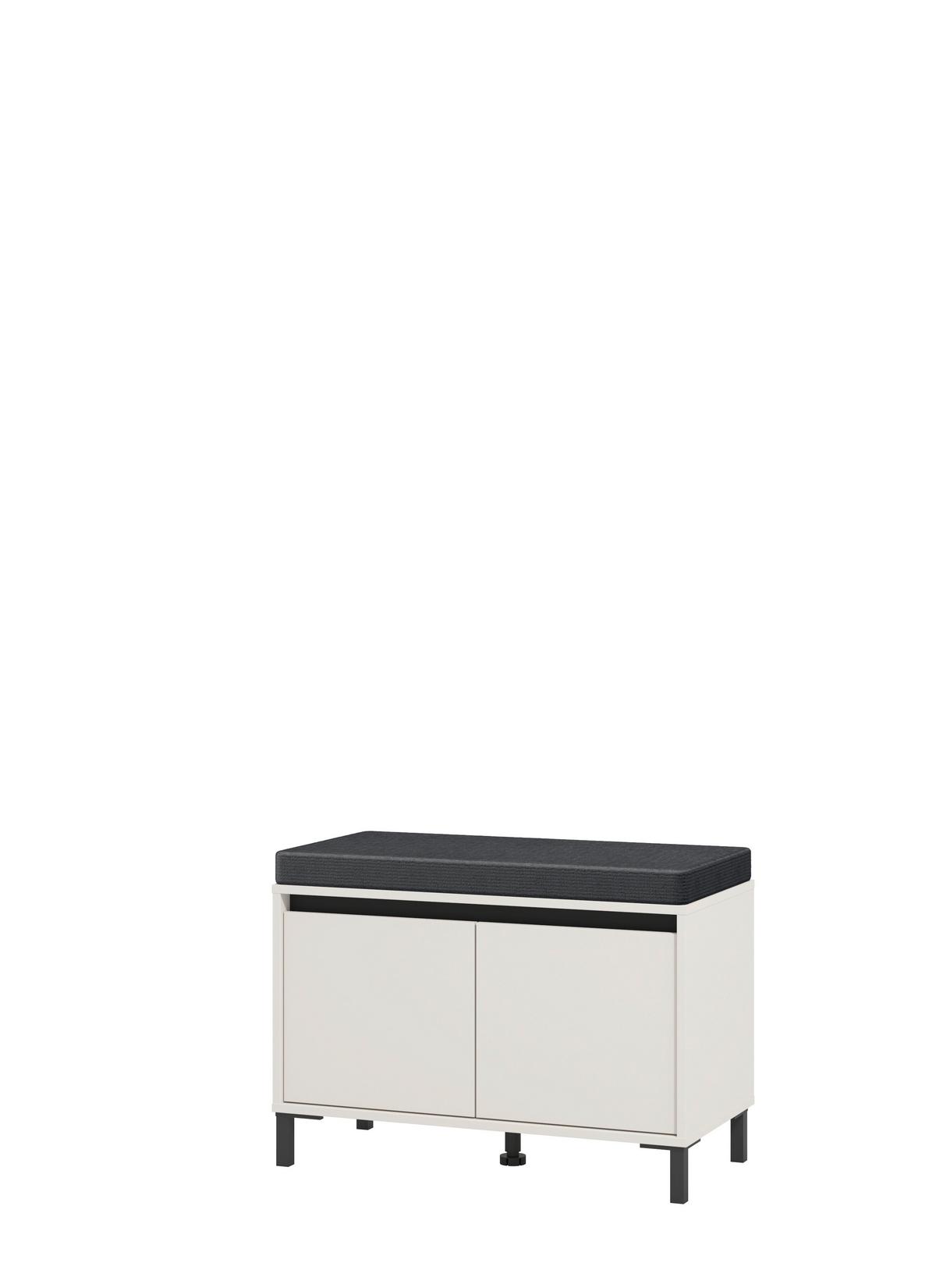 Előszobapad Arran - kasmírszínű/fekete, Modern, faalapú anyag/textil (80/52/40cm)