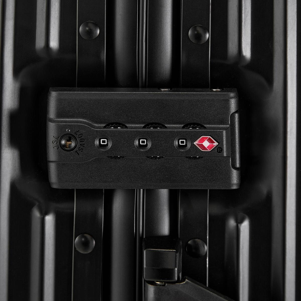 Reisekoffer Dubai Schwarz - Schwarz, KONVENTIONELL, Metall (56/36/22cm) - Mömax