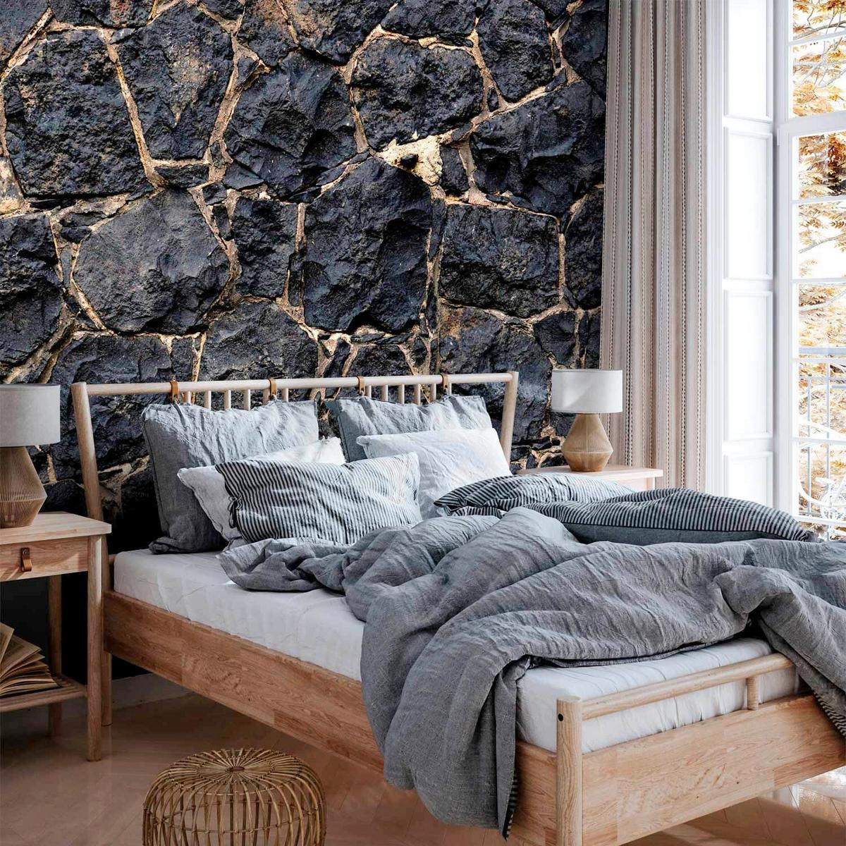 Fototapeta Stony Twilight, 400x280cm - črna, Trendi, tekstil (400/280cm) - artgeist