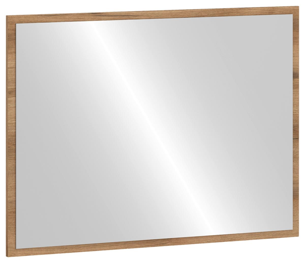 Oglindă ALADIN - culoare lemn stejar, Modern, sticlă/material pe bază de lemn (80/60/16cm) - Modern Living