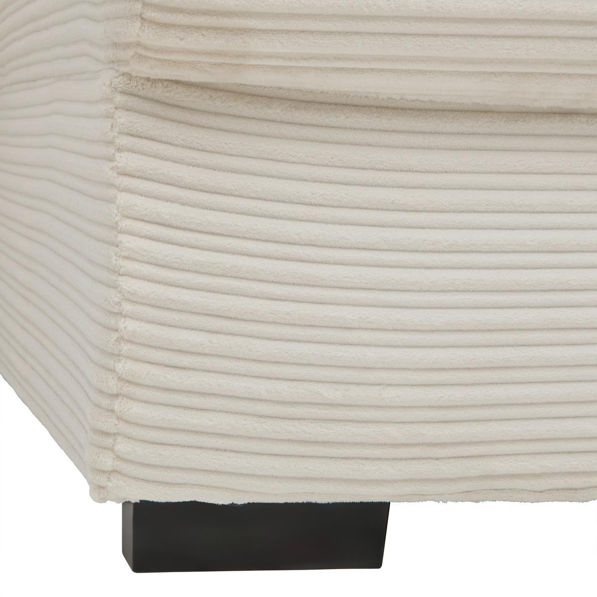 Ecksofa Geneve Cord Beige - Beige/Schwarz, KONVENTIONELL, Kunststoff/Textil (225/86/167cm) - Mömax