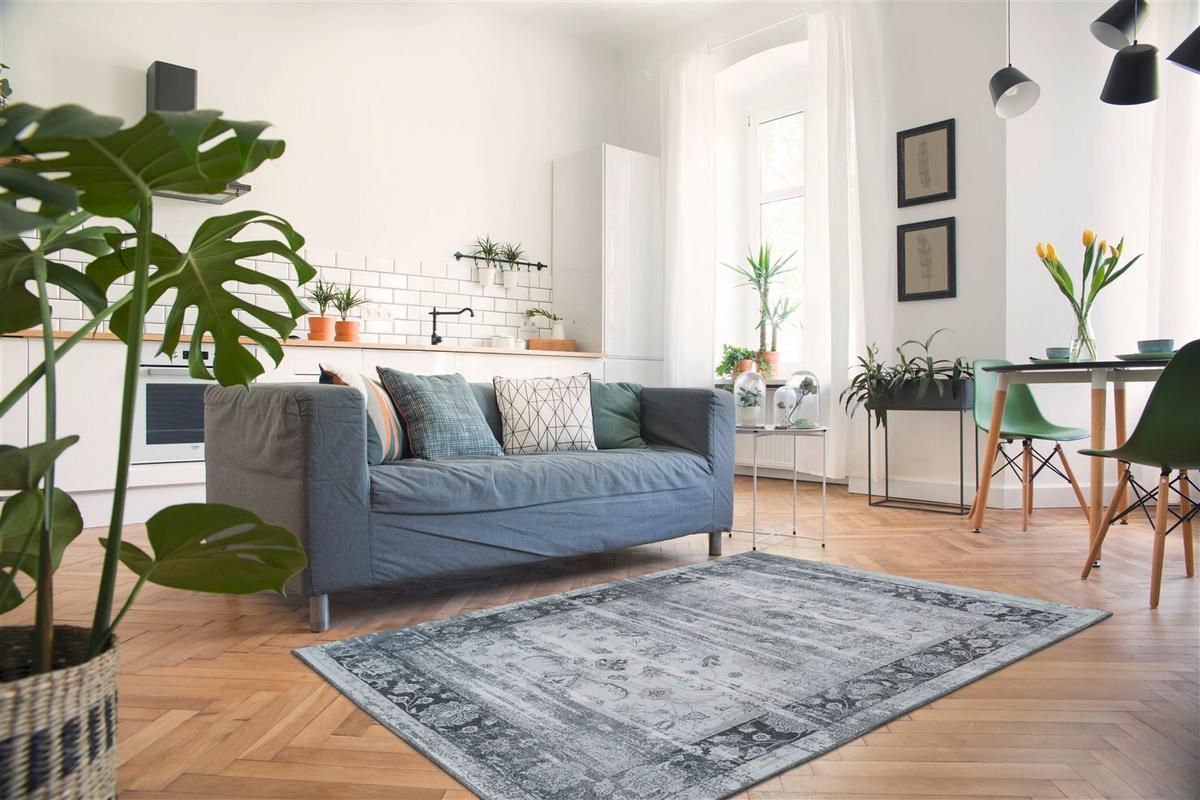 FLACHWEBETEPPICH GALAXY 1225 GRAU / BLAU - Blau/Grau, Basics, Textil (170/240cm) - Kayoom