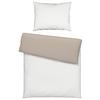 Bettwäsche Twill Streif Weiß/Beige ca. 140x200cm - Beige/Weiß, MODERN, Textil (140/200cm) - Mömax