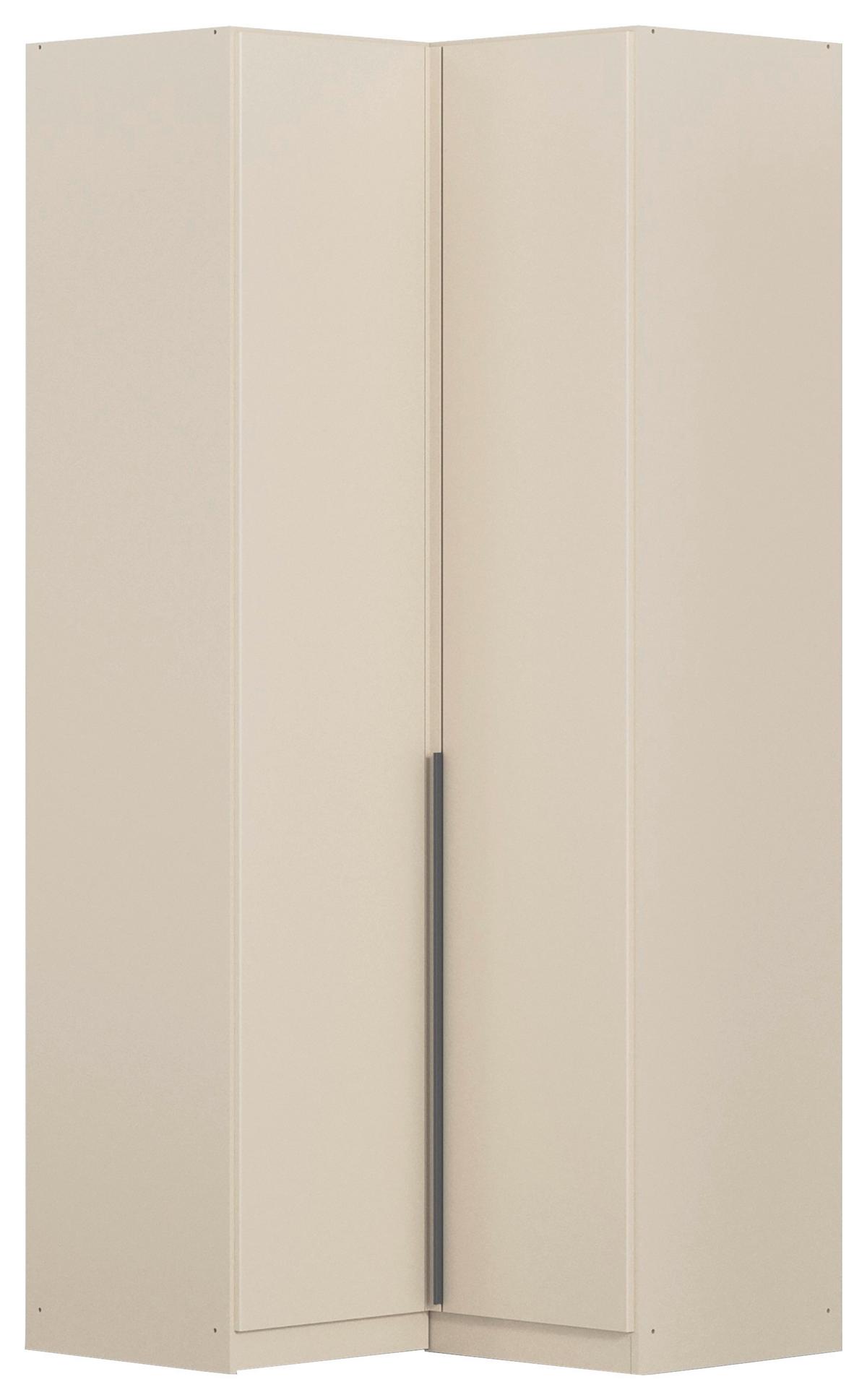 Eckkleiderschrank Alabama Champagner - Champagner/Grau, MODERN, Holzwerkstoff (100/229/102cm) - Rauch Möbel