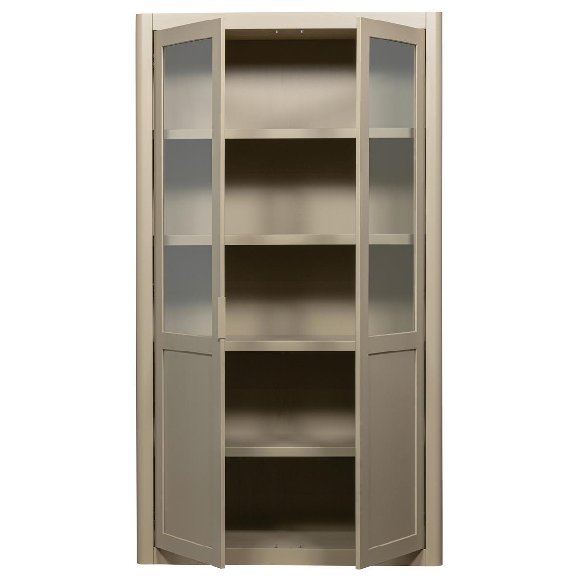Vitrine Gunnar Schlammfarben B: 120 cm - Schlammfarben/Schwarz, Design, Holz/Metall (120/217/48cm) - Livetastic