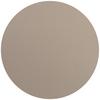Untersetzer Jette aus Leder Ø ca. 10cm - Grau, Leder (10cm) - Premium Living