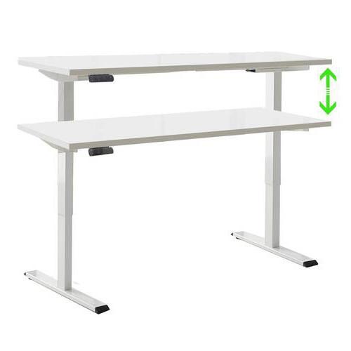 Schreibtisch Office Edition Weiß - Weiß, MODERN, Holzwerkstoff/Metall (138/67/69-119cm) - MID.YOU