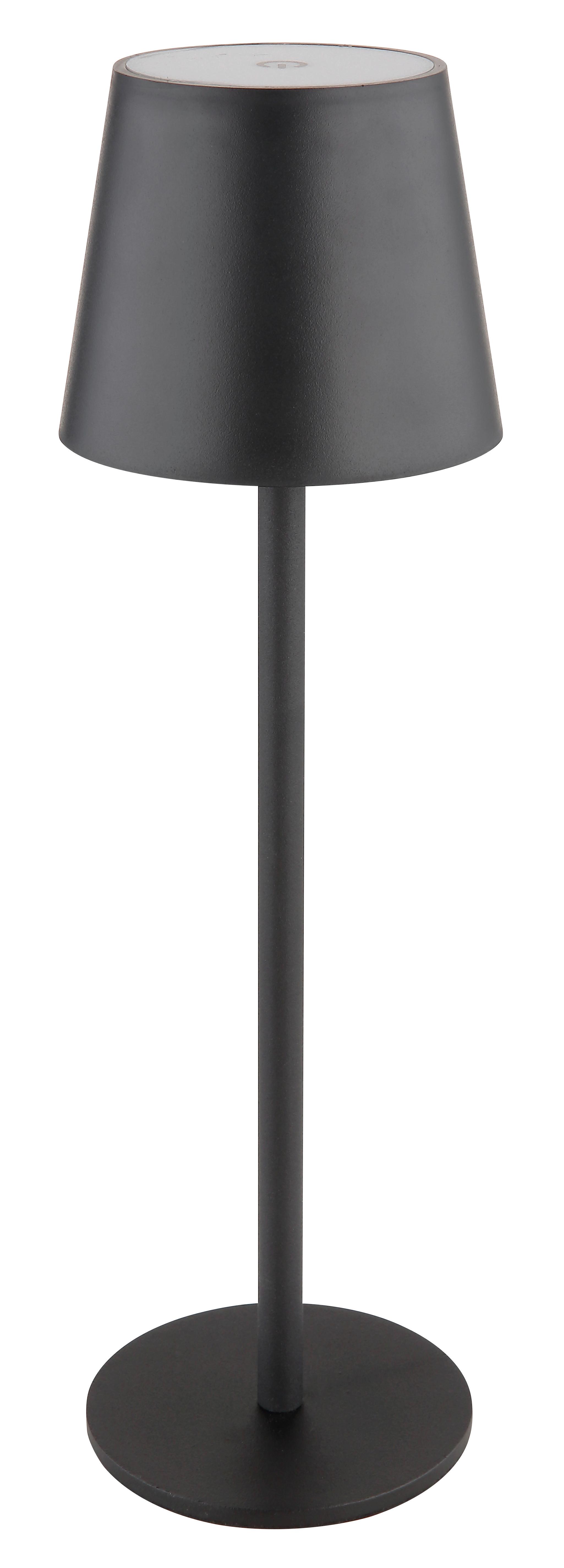 Namizna Svetilka Rena, S Sijalko - črna/opal, kovina/umetna masa (10,6/36cm) - Globo