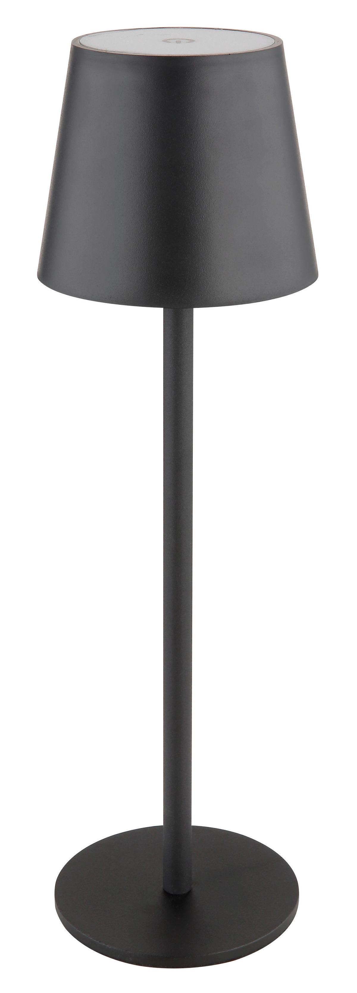 Namizna Svetilka Rena, S Sijalko - črna/opal, kovina/umetna masa (10,6/36cm) - Globo