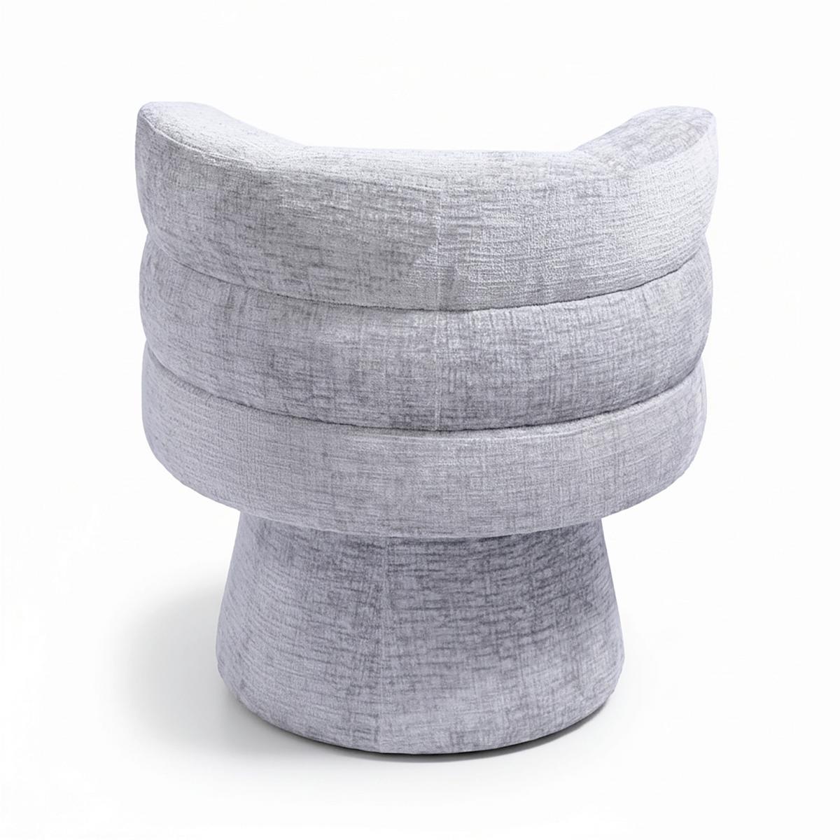 Stuhl Julina Grau Chenille Gepolstert - Grau, MODERN, Holz/Textil (71/74/72cm) - Bessagi Home