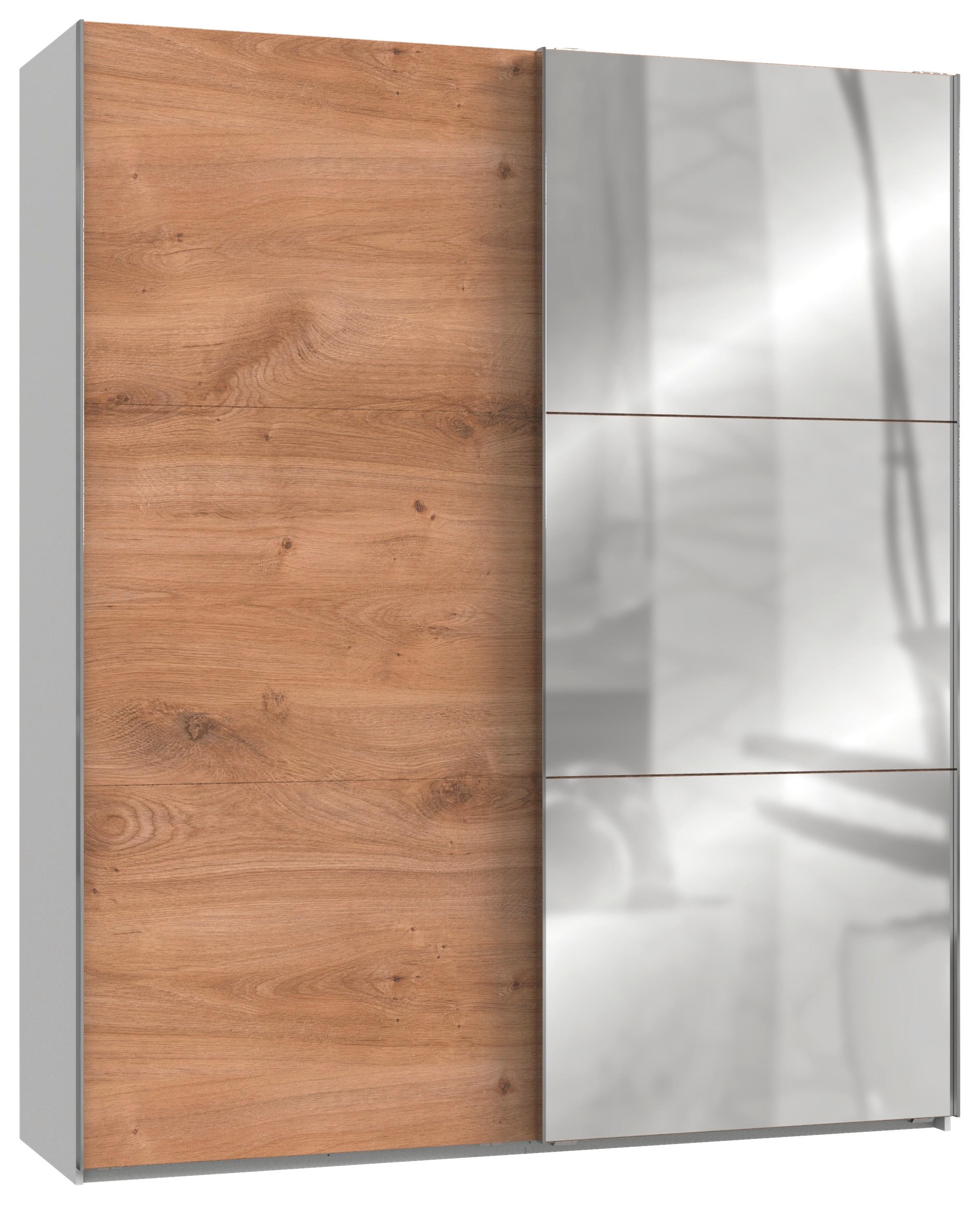Ormar S Kliznim Vratima Level 36 A - bijela/boje hrasta, Moderno, drvni materijal/metal (200/236/65cm) - MID.YOU