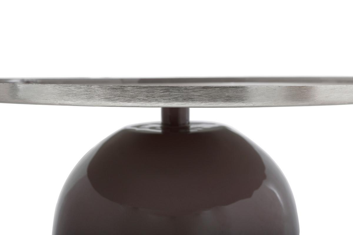 BEISTELLTISCH ART DECO 525 - Silberfarben/Grau, Design, Metall (51/40,5cm) - Kayoom