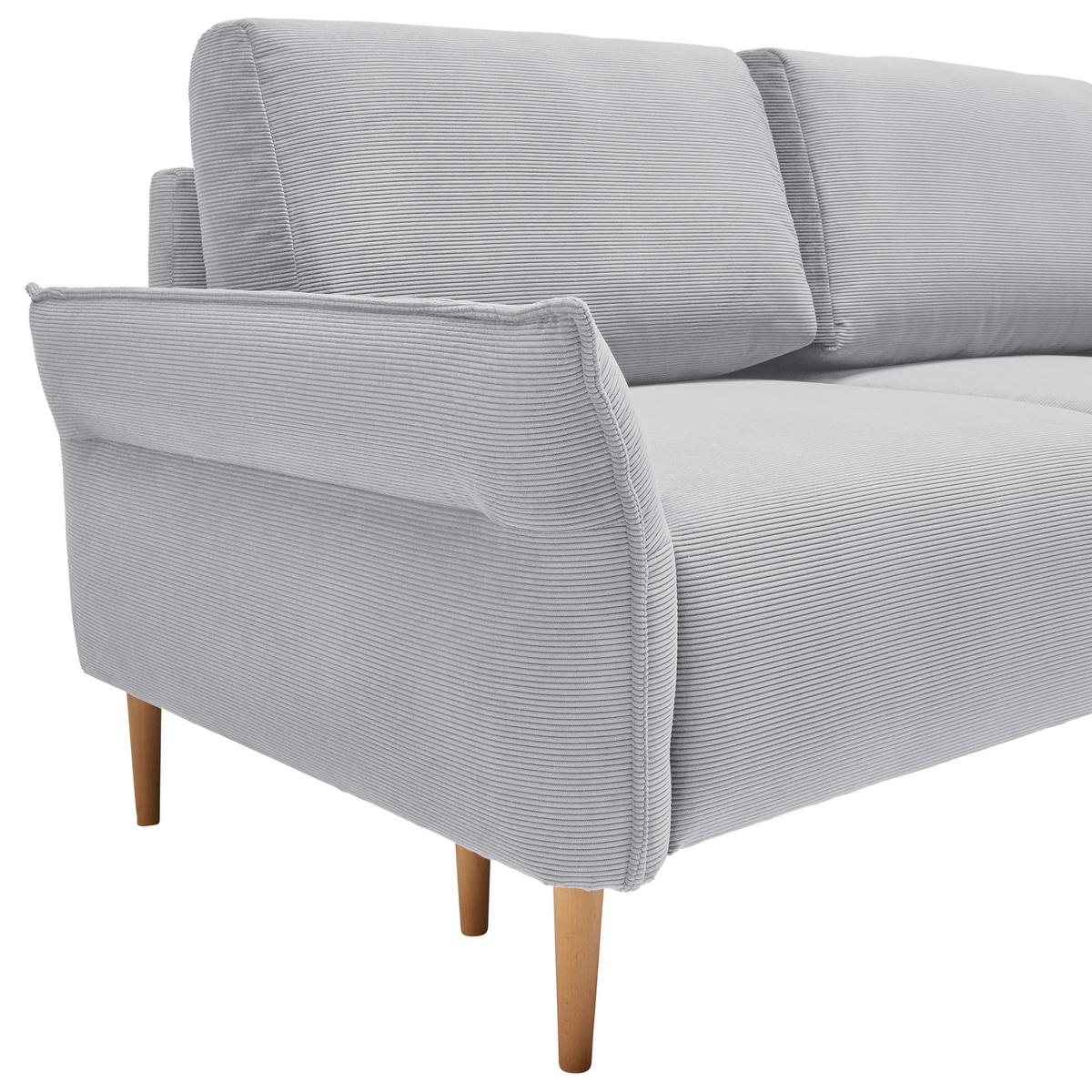 Trosjed Custom - siva/prirodne boje, Moderno, tekstil/drvo (183/85/92cm) - Mömax