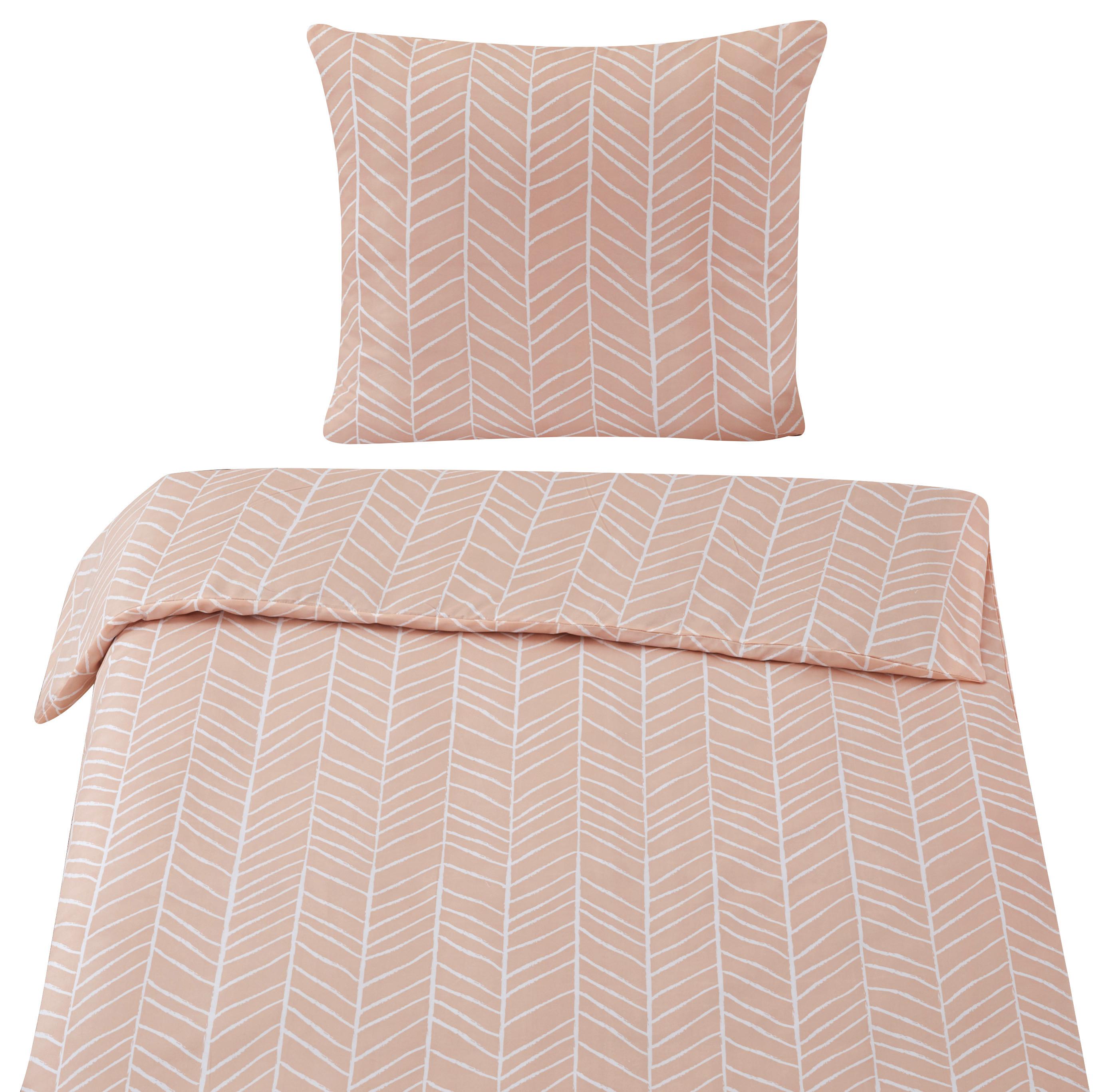 Ágyneműhuzat-garnitúra Marble - rózsaszín, Konventionell, textil (140/200cm) - Modern Living