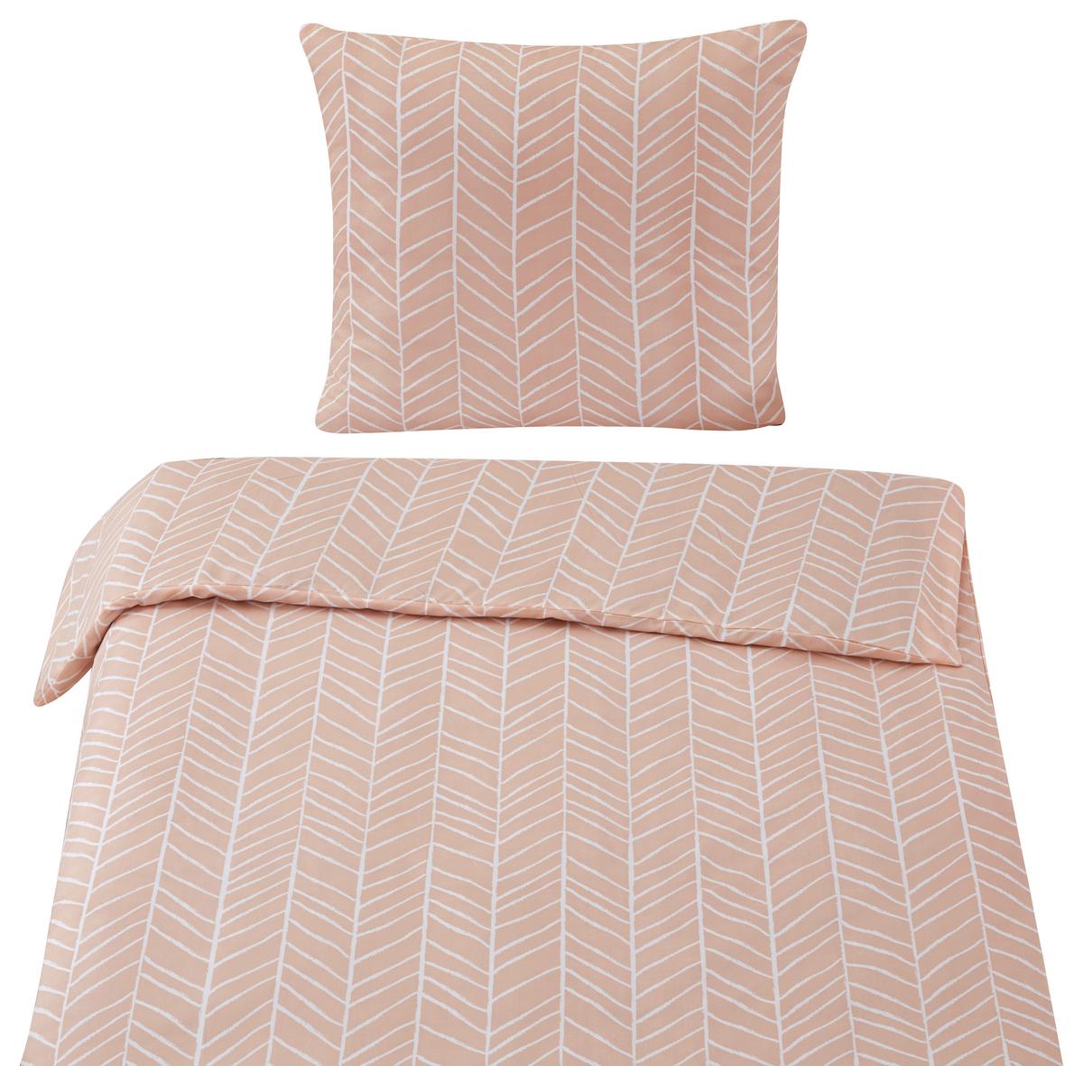 Ágyneműhuzat-garnitúra Marble - rózsaszín, Konventionell, textil (140/200cm) - Modern Living