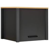 Aufsatzschrank Venet, Anthrazit/Artisan Eiche - Anthrazit/Schwarz, ROMANTIK / LANDHAUS, Holzwerkstoff/Metall (70/60,5/60cm) - Mömax