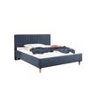 Polsterbett Sierro Blau ca. 160x200 cm - Blau/Naturfarben, MODERN, Holz/Textil (160/200cm) - Livetastic