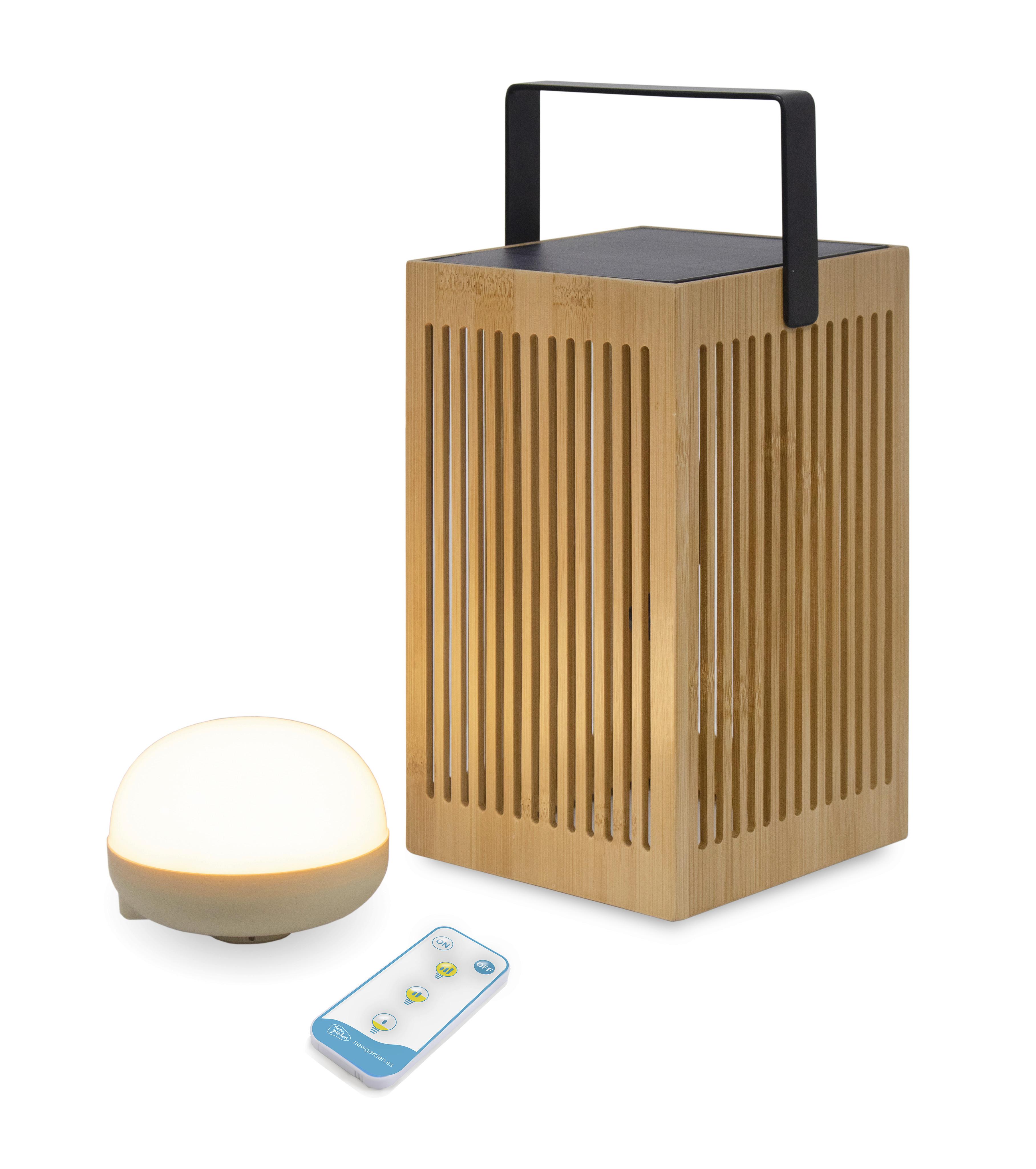 LAMPA ZEWNĘTRZNA LED LUMOKL024XXSLN OKINAWA - brązowy, Natur, materiały naturalne (14.5/24/14.5cm) - Newgarden