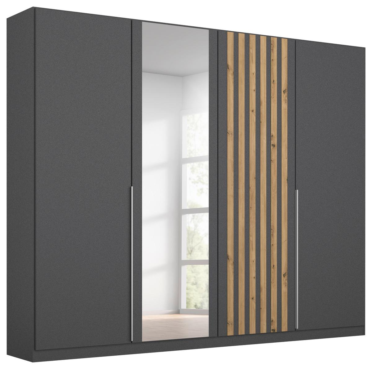 Ormar S Klasičnim Vratima Lamella - siva/hrast Artisan, Moderno, drvni materijal/metal (226/210/54cm) - Modern Living