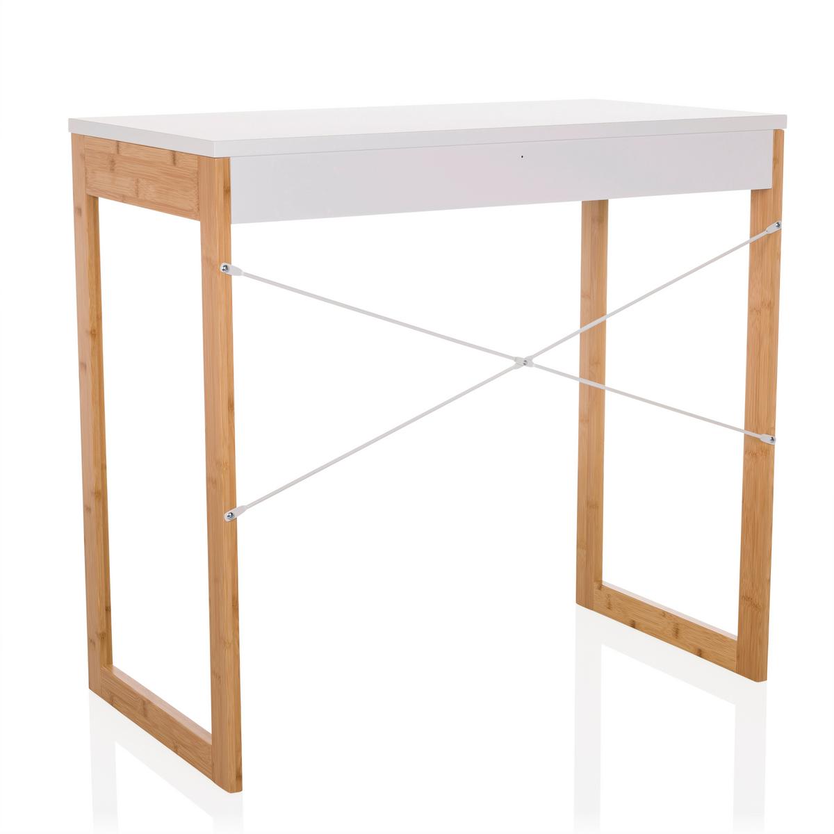 Pisalna Miza Tarolo, Bela - bela, Moderno, leseni material/les (80/75/42cm) - MID.YOU