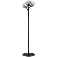 Lampadar Kian - culoare crom/negru, Modern, sticlă/metal (42/165cm) - Visiona