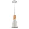 PENDELLEUCHTE BICONES - Weiss, Trend, Holz/Metall (14/16.5cm) - MAYTONI