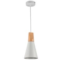 PENDELLEUCHTE BICONES - Weiss, Trend, Holz/Metall (14/16.5cm) - MAYTONI