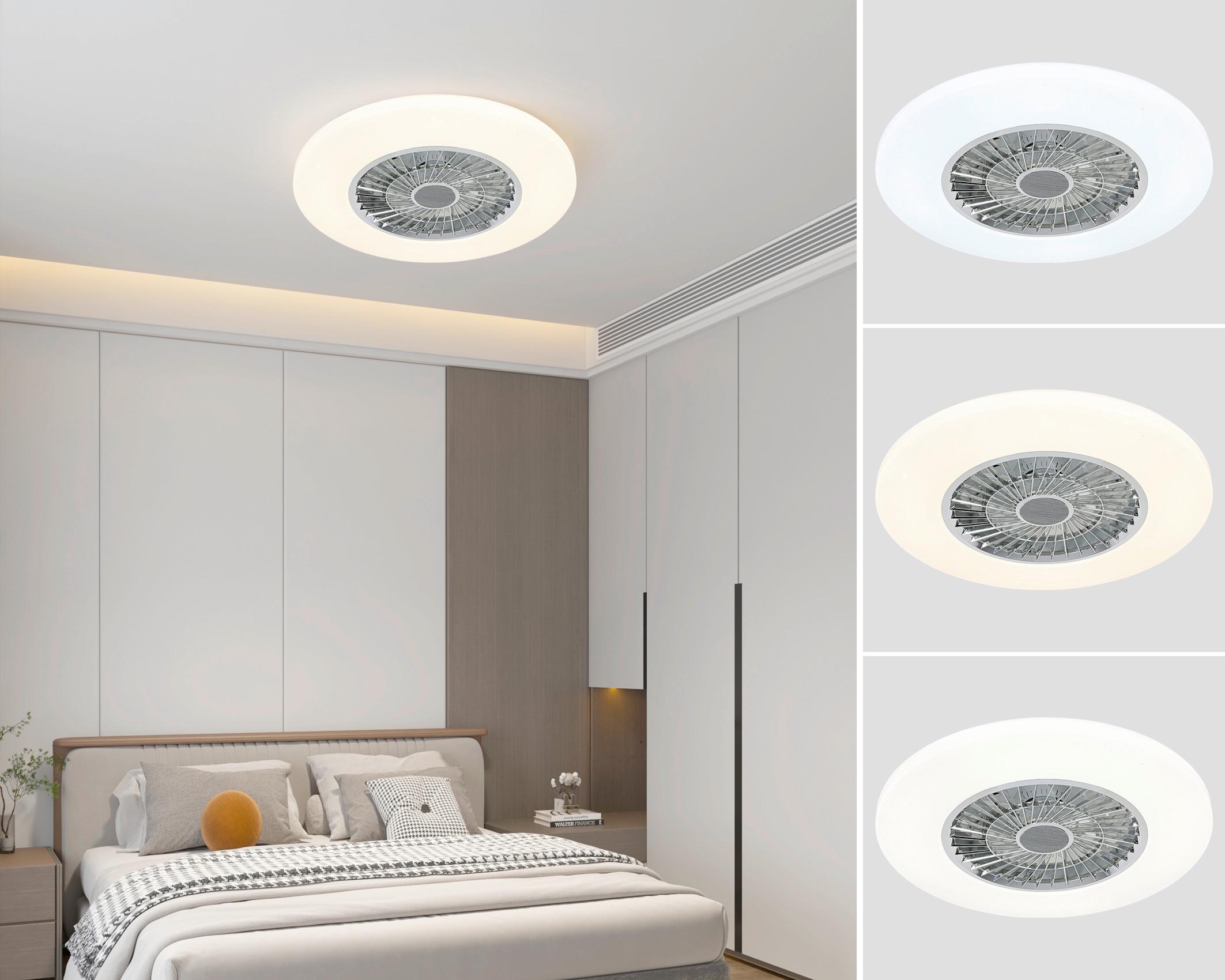 LED-TAKLAMPA LUFTIKU - vit/kromfärg, Klassisk, metall/plast (58/14,5cm) - Premium Living