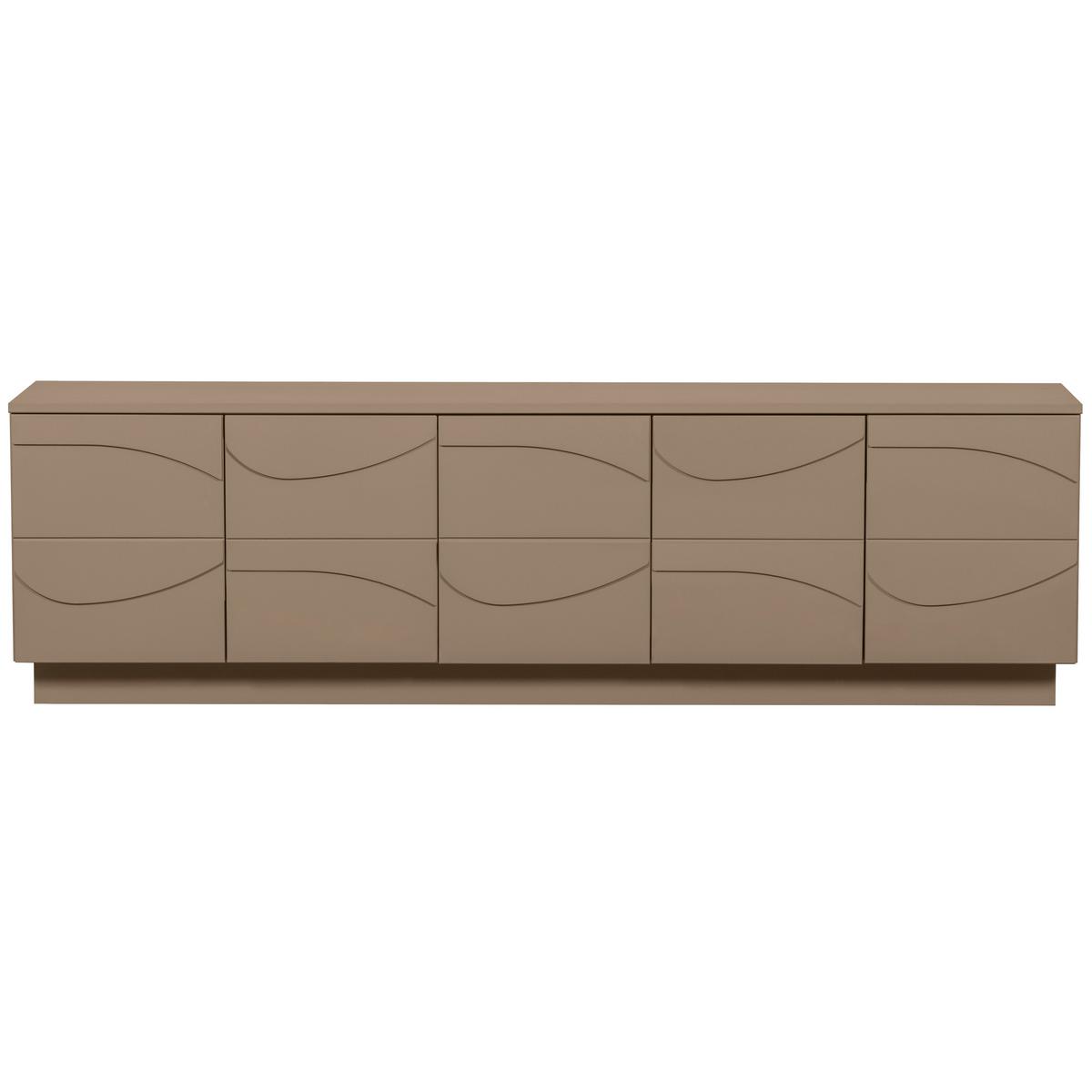 Lowboard Teo Schlammfarben B: 180cm - Schlammfarben, Design, Holz (180/52/40cm) - Livetastic