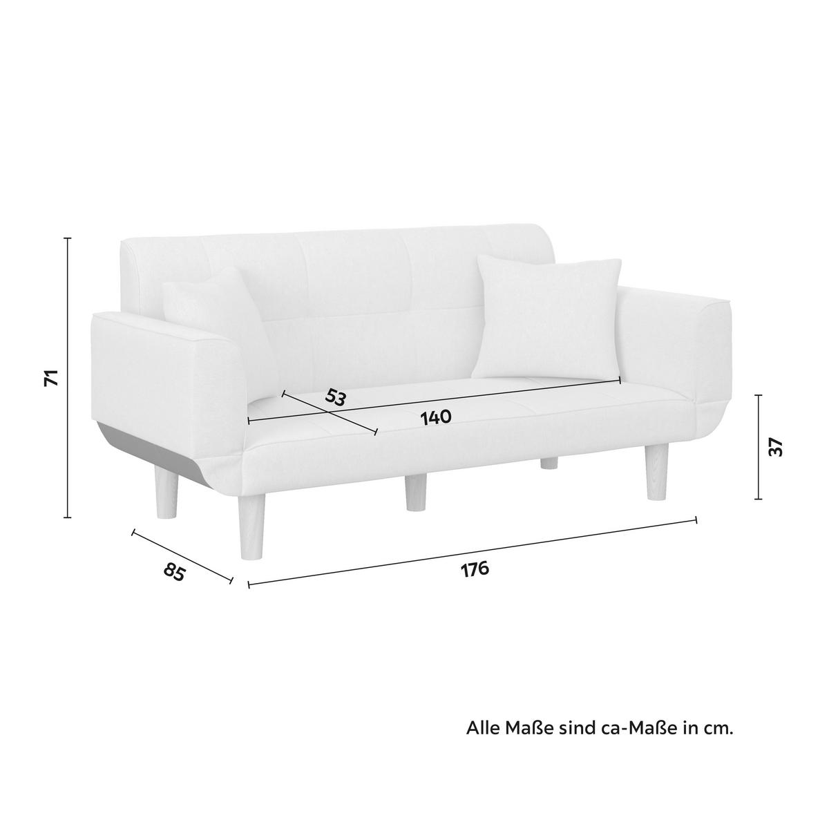 Canapea extensibila MIRIAM - bej, Modern, lemn/textil (176/71/85cm) - Bessagi Home