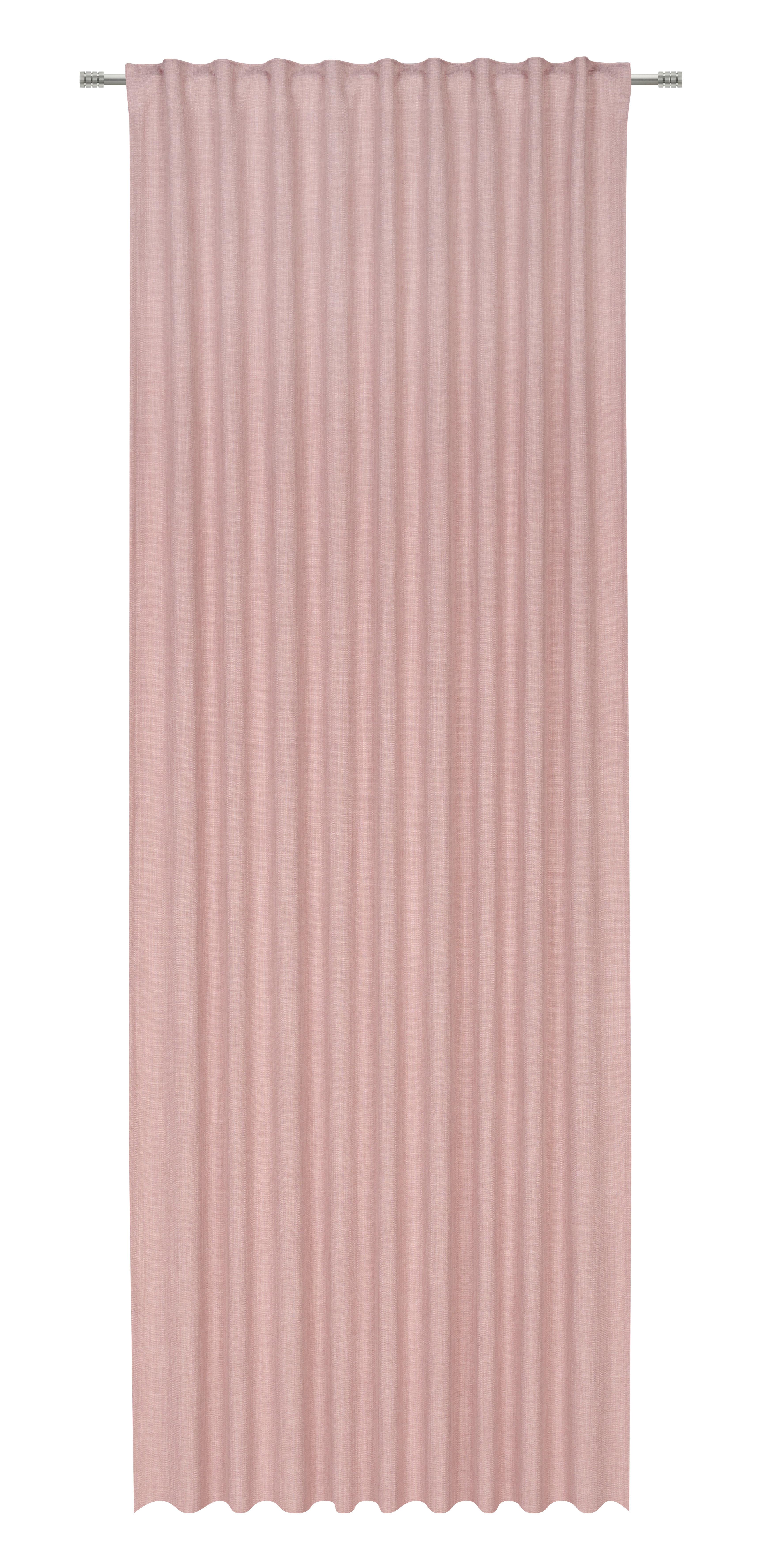 Fertigvorhang Leo Rosa ca. 135x300cm - Rosa, MODERN, Textil (135/300cm) - Premium Living