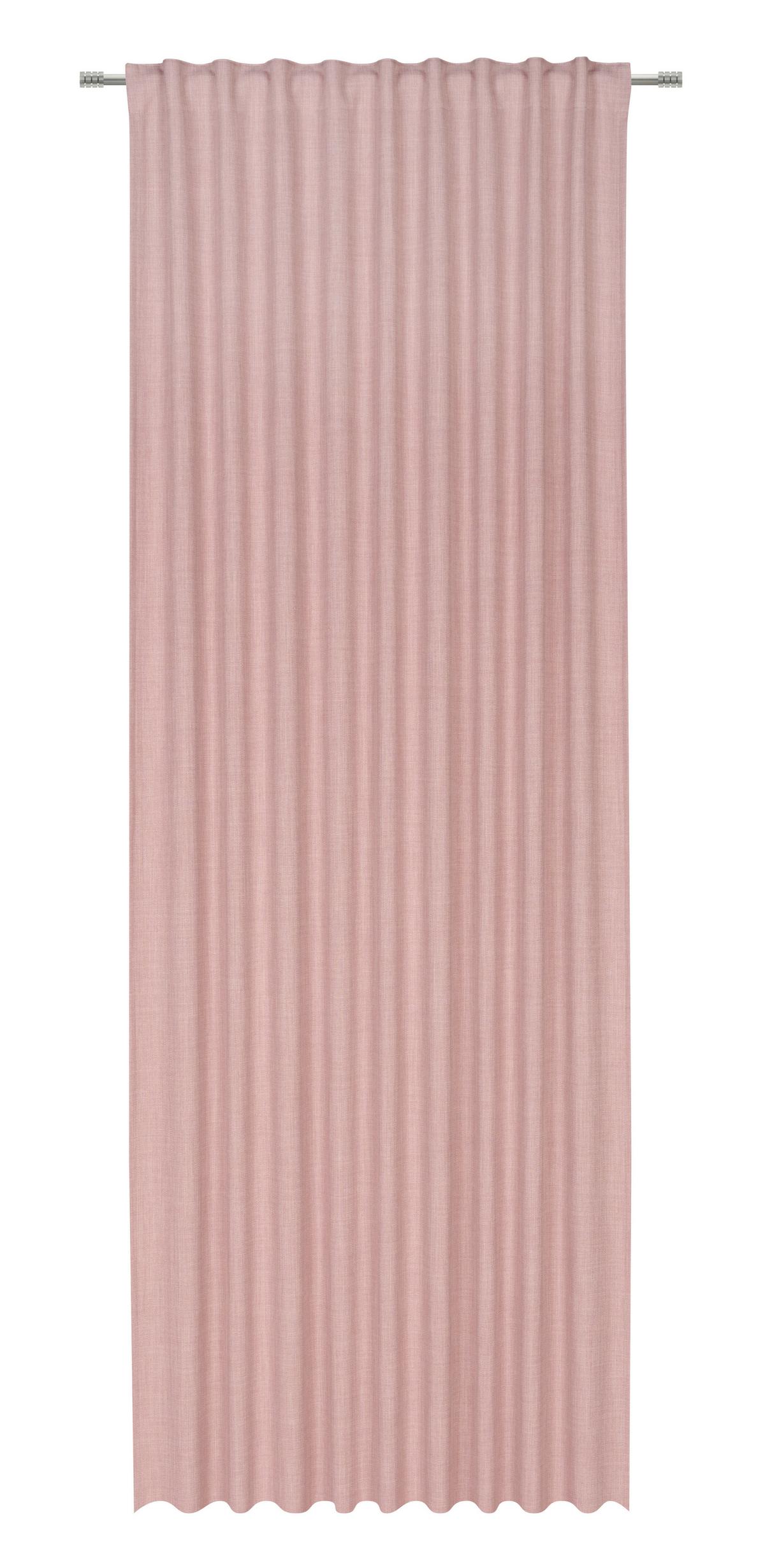 Fertigvorhang Leo Rosa ca. 135x300cm - Rosa, MODERN, Textil (135/300cm) - Premium Living