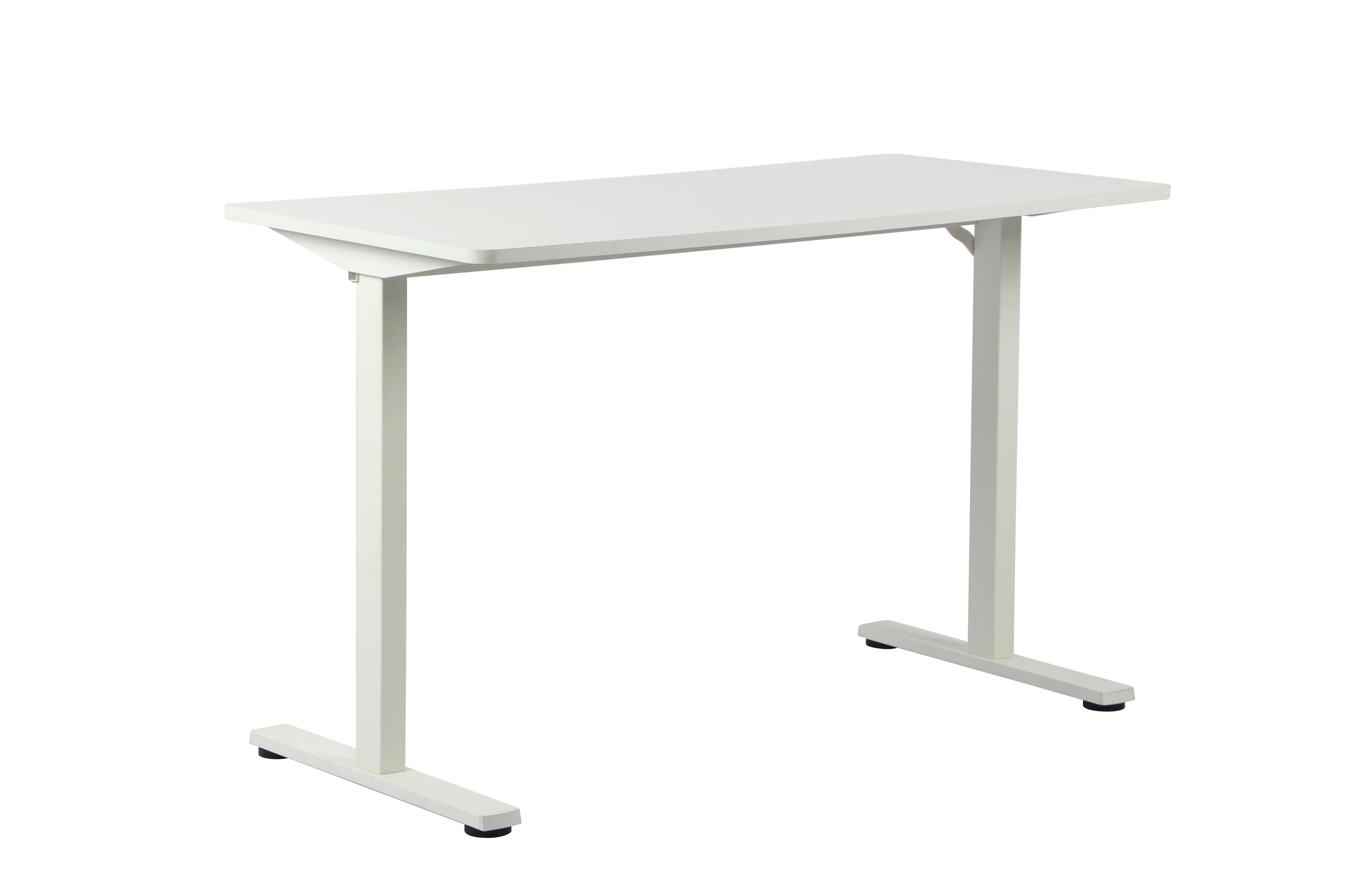Schreibtisch Jannis Weiß ca. 120x60x75cm - Weiß, MODERN, Holzwerkstoff/Metall (120/60/75cm) - Mömax